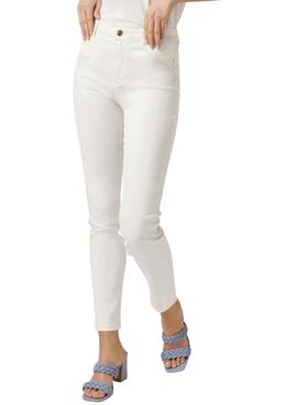 Pantalon Naf Naf Lacado Blanc pour Femme