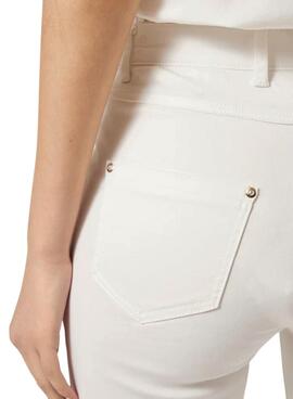 Pantalon Naf Naf Lacado Blanc pour Femme