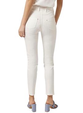 Pantalon Naf Naf Lacado Blanc pour Femme