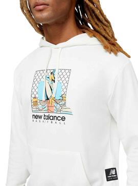 Sweat New Balance Art Blanc pour Homme