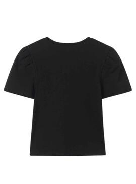 T-Shirt Mayoral Applique murale Noire pour Fille