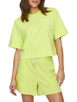 T-Shirt Only Sasja Jaune pour Femme