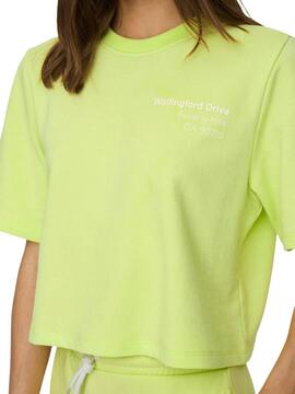 T-Shirt Only Sasja Jaune pour Femme