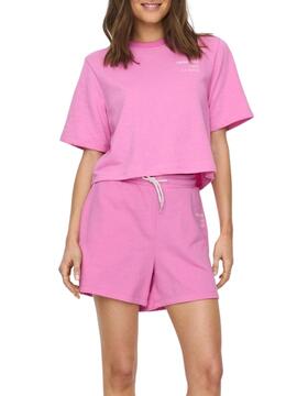 T-Shirt Only Sasja Rosa pour Femme