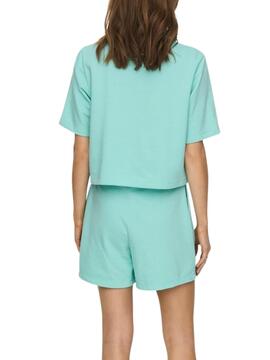 T-Shirt Only Sasja Turquoise pour Femme