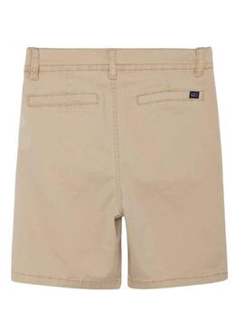 Bermuda Name It Silas Slim Long Beige pour Garçon