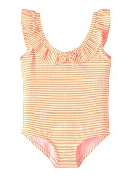 Slip de bain Name It Maillot de bain Ziline Orange pour Fille