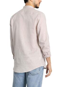 Chemise Klout Lino Beige pour Homme