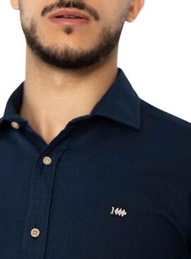 Chemise Klout Lino Bleu Marine pour Homme