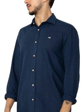 Chemise Klout Lino Bleu Marine pour Homme