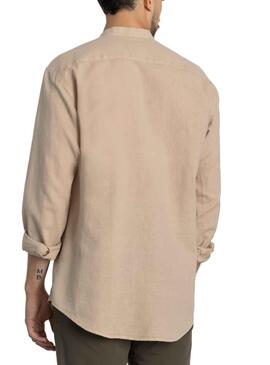 Chemise Klout Beige Lino Mao pour Homme