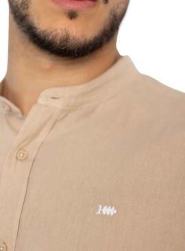 Chemise Klout Beige Lino Mao pour Homme