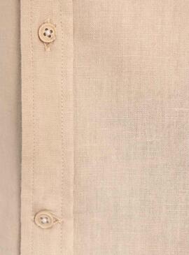 Chemise Klout Beige Lino Mao pour Homme