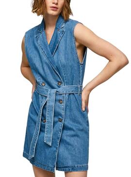 Robe Pepe Jeans Carmen Bleu pour Femme