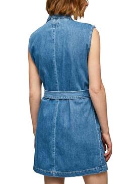 Robe Pepe Jeans Carmen Bleu pour Femme