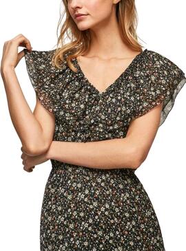 Robe Pepe Jeans Aroa Fleurs pour Femme