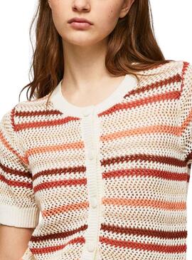 Cardigan Pepe Jeans Frances Beige pour Femme