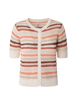 Cardigan Pepe Jeans Frances Beige pour Femme