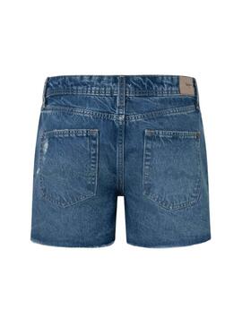 Shorts Pepe Jeans Moqueur Bleu pour Femme