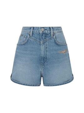 Shorts Pepe Jeans Rachel Bleu pour Femme