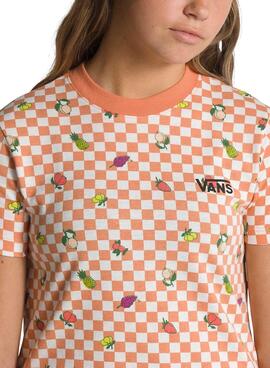 T-Shirt Vans Fruit Check Orange pour Fille