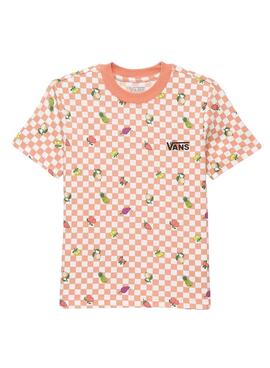 T-Shirt Vans Fruit Check Orange pour Fille