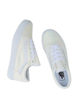 Baskets Vans Old Skool Paillettes Blanc pour Fille
