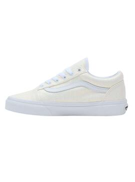 Baskets Vans Old Skool Paillettes Blanc pour Fille
