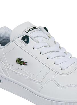 Baskets Lacoste T-Clip Blanc pour Garçon
