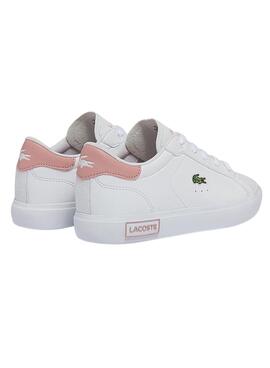 Baskets Lacoste Powercourt Blanc pour Fille