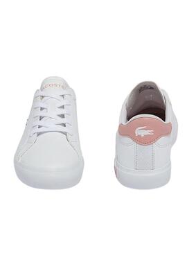 Baskets Lacoste Powercourt Blanc pour Fille