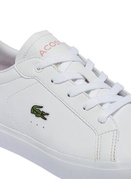 Baskets Lacoste Powercourt Blanc pour Fille