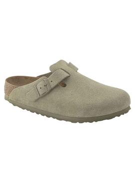 Zuecos Birkenstock Boston Kaki