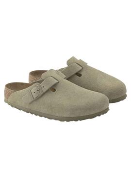 Zuecos Birkenstock Boston Kaki