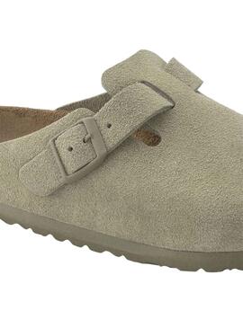 Zuecos Birkenstock Boston Kaki