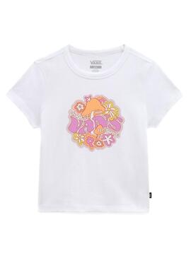 T-Shirt Vans Centre de villégiature Blanc pour Femme