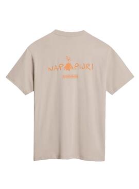 T-Shirt Napapijri Ambre Beige Femme et Homme