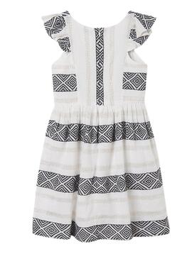 Robe Mayoral Jacquard Lurex Blanc pour Fille