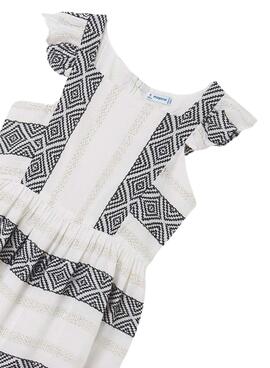 Robe Mayoral Jacquard Lurex Blanc pour Fille