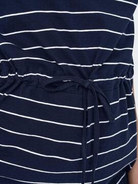 Robe Only May Bleu Marine Rayures pour Femme