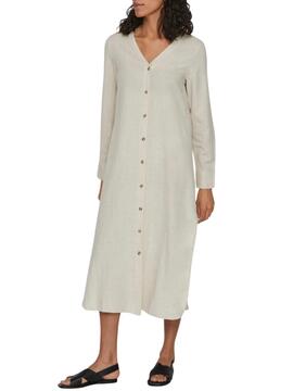 Robe Vila Priscille Beige pour Femme