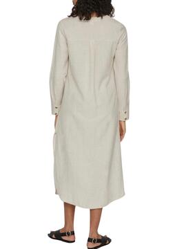 Robe Vila Priscille Beige pour Femme