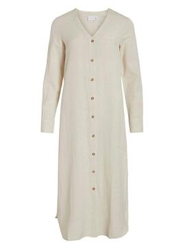 Robe Vila Priscille Beige pour Femme