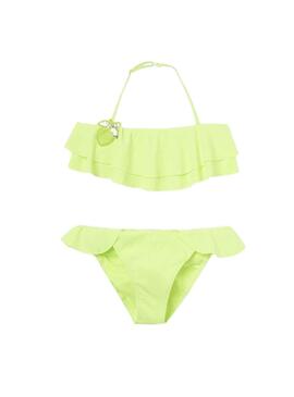 Bikini Mayoral Volants Jaune Fluo pour Fille