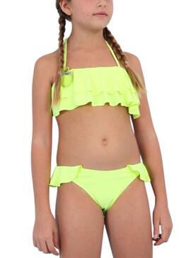 Bikini Mayoral Volants Jaune Fluo pour Fille