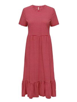 Robe Only Peplum Rouge pour Femme