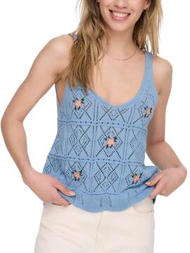 Top Only Ariba Bleu pour Femme