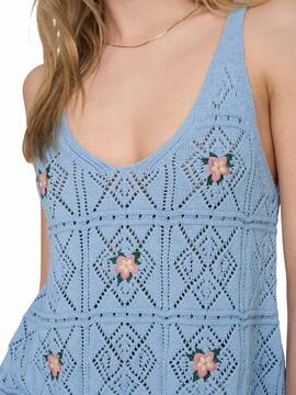 Top Only Ariba Bleu pour Femme