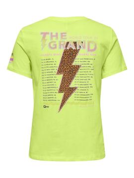 T-Shirt Only Jen Jaune pour Femme