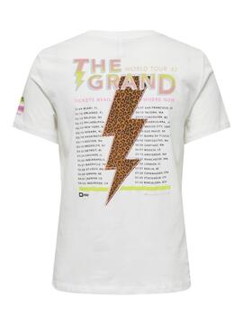 T-Shirt Only Jen Blanc pour Femme